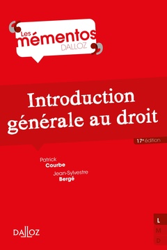 Cover of the book Introduction générale au droit. 17e éd.