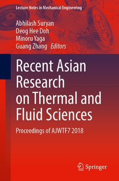 Couverture de l’ouvrage Recent Asian Research on Thermal and Fluid Sciences