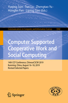 Couverture de l’ouvrage Computer Supported Cooperative Work and Social Computing