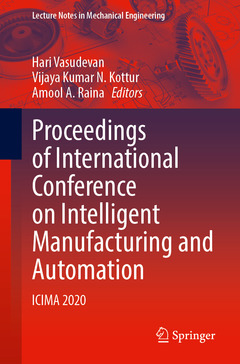 Couverture de l’ouvrage Proceedings of International Conference on Intelligent Manufacturing and Automation
