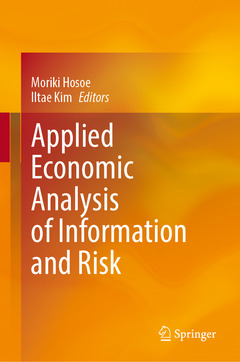 Couverture de l’ouvrage Applied Economic Analysis of Information and Risk