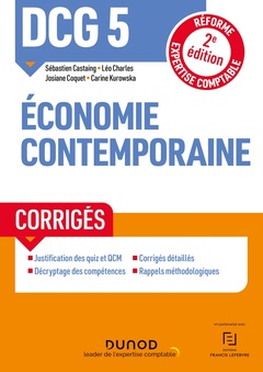 Couverture de l’ouvrage DCG 5 Economie contemporaine - Corrigés - 2e éd.
