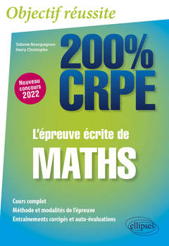 Cover of the book L'épreuve écrite de maths - CRPE Nouveau concours 2022