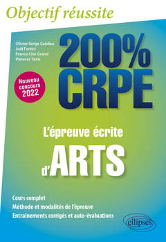 Couverture de l’ouvrage L'épreuve écrite d'arts - CRPE Nouveau concours 2022