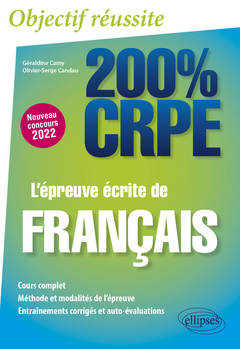 Couverture de l’ouvrage L'épreuve écrite de français - CRPE Nouveau concours 2022