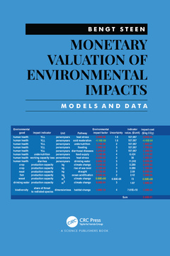 Couverture de l’ouvrage Monetary Valuation of Environmental Impacts