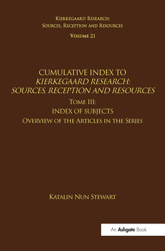 Couverture de l’ouvrage Volume 21, Tome III: Cumulative Index