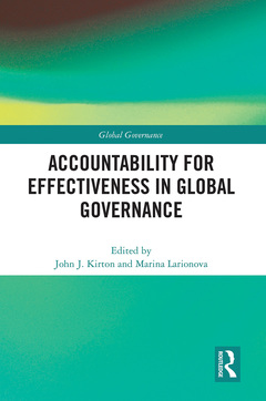 Couverture de l’ouvrage Accountability for Effectiveness in Global Governance