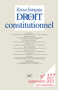 Cover of the book RFDC 2021, n°127
