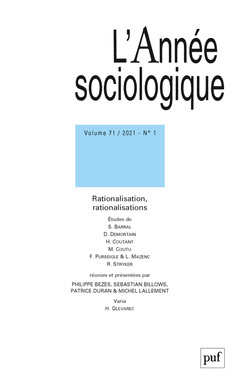 Couverture de l’ouvrage L'Année sociologique 2021-2