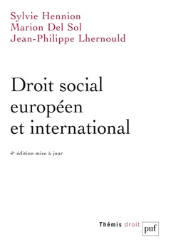 Couverture de l’ouvrage Droit social européen et international