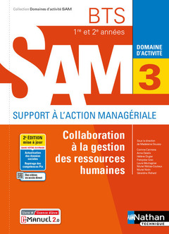 Cover of the book Collaboration à la gestion des RH - BTS SAM 1e/2e années (DOM ACT SAM) Livre + licence élève 2021