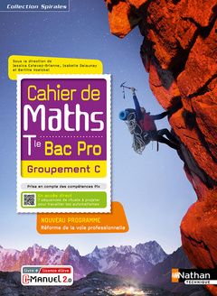 Couverture de l’ouvrage Cahier de maths - Term Bac Pro - Groupement C (Spirales) - Livre + licence élève 2021