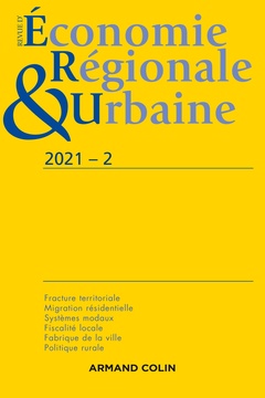 Couverture de l’ouvrage Revue d'economie regionale et urbaine n 2/2021 varia