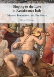 Couverture de l’ouvrage Singing to the Lyre in Renaissance Italy