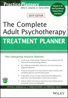 Couverture de l’ouvrage The Complete Adult Psychotherapy Treatment Planner