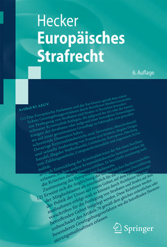 Cover of the book Europäisches Strafrecht