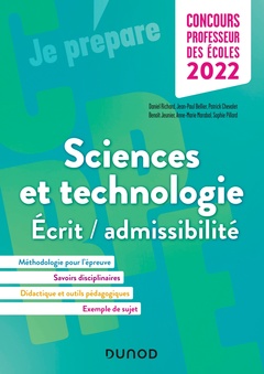 Cover of the book Concours Professeur des écoles 2022 - Sciences et technologie - Ecrit/admissibilité