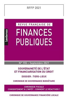 Couverture de l’ouvrage Revue Française de Finances Publiques N°155-Septembre 2021
