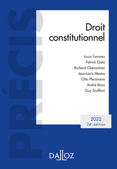 Couverture de l’ouvrage Droit constitutionnel 2022. 24e éd.