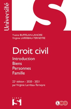 Couverture de l’ouvrage Droit civil. Introduction Biens Personnes Famille. 22e éd.