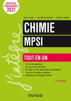 Couverture de l’ouvrage Chimie tout-en-un MPSI - 2e éd.