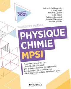 Couverture de l’ouvrage Physique-Chimie MPSI