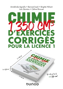 Couverture de l’ouvrage Chimie - 1350 cm3 d'exercices corrigés pour la Licence 1