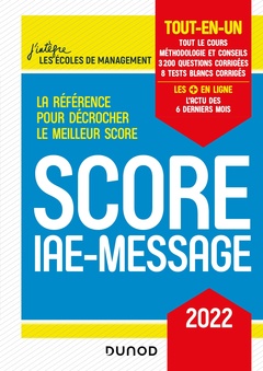 Couverture de l’ouvrage Score IAE-Message - 2022 - Tout-en-un