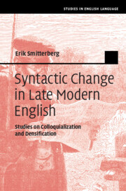 Couverture de l’ouvrage Syntactic Change in Late Modern English