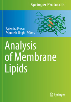 Couverture de l’ouvrage Analysis of Membrane Lipids