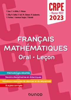 Cover of the book Concours Professeur des écoles - Français et Mathématiques - Oral/Leçon - CRPE 2023 - Master MEEF