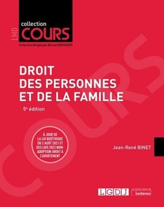 Cover of the book Droit des personnes et de la famille