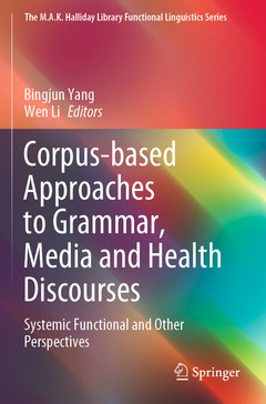 Couverture de l’ouvrage Corpus-based Approaches to Grammar, Media and Health Discourses