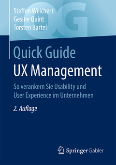 Couverture de l’ouvrage Quick Guide UX Management