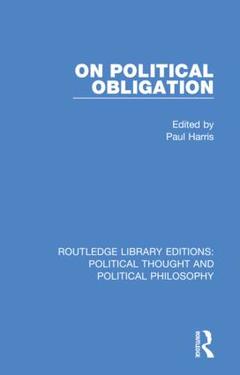 Couverture de l’ouvrage On Political Obligation