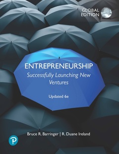 Couverture de l’ouvrage Entrepreneurship: Successfully Launching New Ventures, Updated Global Edition