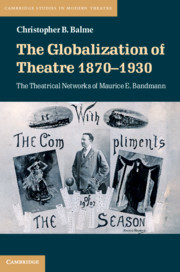 Couverture de l’ouvrage The Globalization of Theatre 1870–1930