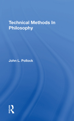 Couverture de l’ouvrage Technical Methods In Philosophy
