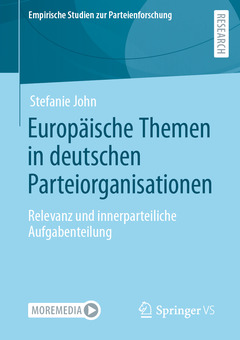 Couverture de l’ouvrage Europäische Themen in deutschen Parteiorganisationen