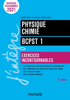 Couverture de l’ouvrage Physique-Chimie BCPST 1 - 5e éd.
