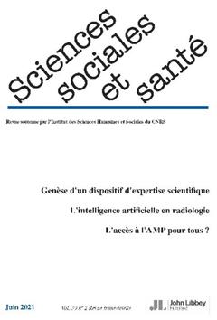 Couverture de l’ouvrage Revue Sciences Sociales et Santé. Vol. 39 - N°2 - Juin 2021