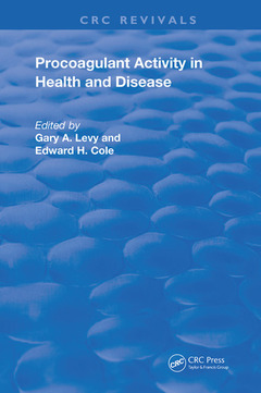 Couverture de l’ouvrage Role of Procoagulant Activity in Health and Disease