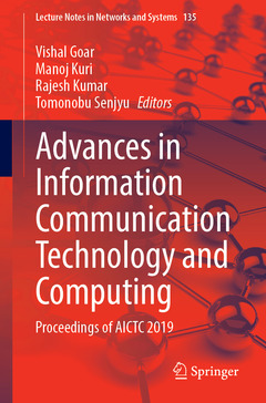 Couverture de l’ouvrage Advances in Information Communication Technology and Computing