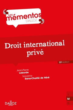 Cover of the book Droit international privé. 20e éd.