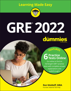 Couverture de l’ouvrage GRE 2022 For Dummies with Online Practice