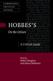 Couverture de l’ouvrage Hobbes's On the Citizen