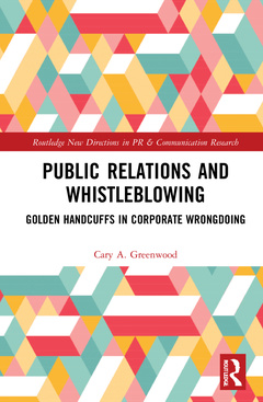Couverture de l’ouvrage Public Relations and Whistleblowing
