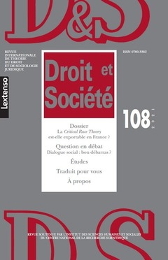 Couverture de l’ouvrage Droit & Société N°108-2021