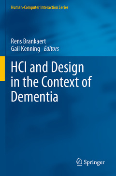 Couverture de l’ouvrage HCI and Design in the Context of Dementia